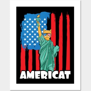 Funny Americat T-shirt Posters and Art